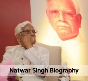 Natwar Singh Education